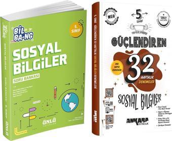 Ünlü Yayıncılık 5.Sınıf Bil Bang Sosyal Bilgiler Soru Bankası ve Ankara 32 Haftalık Deneme Seti 2 Kitap - Ünlü Yayınları