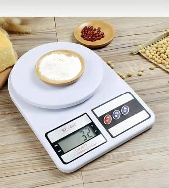 Dijital Hassas Mutfak Terazisi 10 Kg Lcd Ekranlı Yemek Tartısı 1 gr Hassas Dara Ölçüm Terazi Pilli
