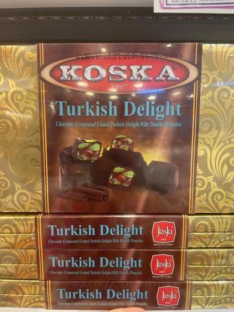 Koska Çikolatalı Duble Fıstıklı Lokum 250 Gr Koli 12 Adet