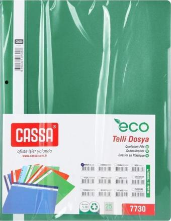 Cassa Plastik Telli Dosya Yeşil 50'Li 1 Paket ( 50 Adet )