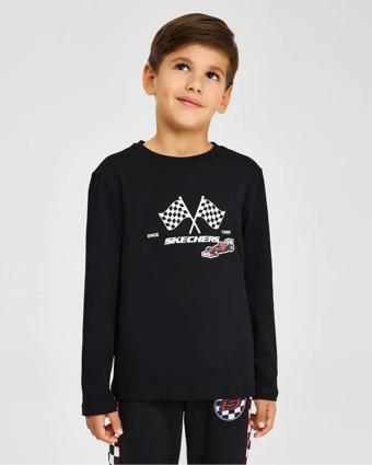 Skechers SK242065-001 B Graphic Tee Long Sleeve Erkek Çocuk Spor Tişört