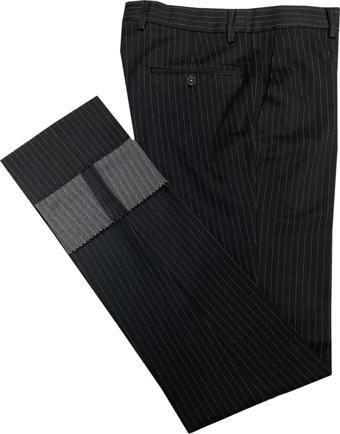 Avasar Erkek Siyah Çizgili Regular Fit Kumaş Pantolon-7226