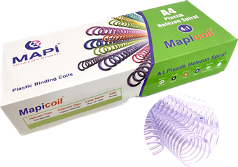 MAPİCOİL 4:1 PLASTİK HELEZON SPİRAL 6MM ŞEFFAF 200 AD. 48 LOP