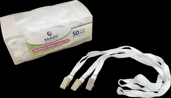 MAPİ-METAL KLİPSLİ ECO ASKI İPİ BEYAZ 50'Lİ