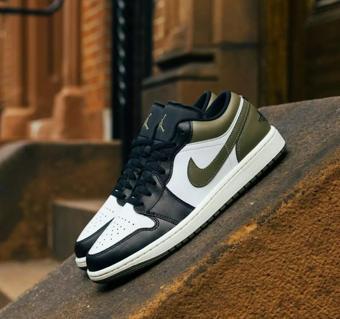 NİKE AİR JORDAN 1 LOW MEDİUM OLİVE-553558-092