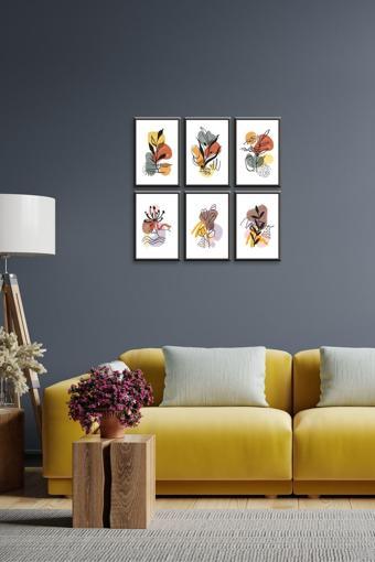 Kemson Sanatsal Bohem Tarzı 6 Parça Art Duvar Tablosu Yüksek Çözünürlük Uv Baskı Tekniği 30X20
