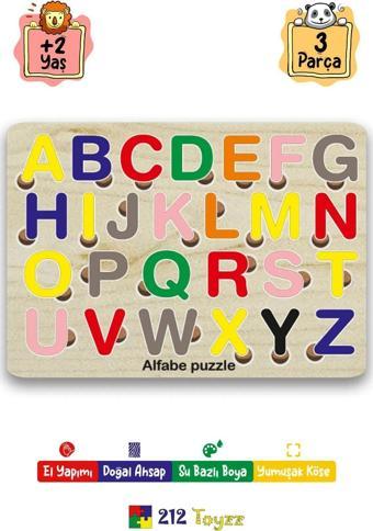 212Toyzz Ahşap Puzzle  Alfabe-Sayılar  2 Li Set