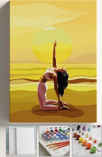 Corvo Sayılarla Boyama Tuval Seti Fırça Boya Dahil (Çıtalı) 40X50 Cm - Pilates