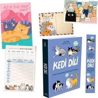 Kedi Dili - Özel Set - Aşı Takip Kartı - Kartpostal ve Ayraç İlaveli - Lili Chin - Nesnel Yayınları