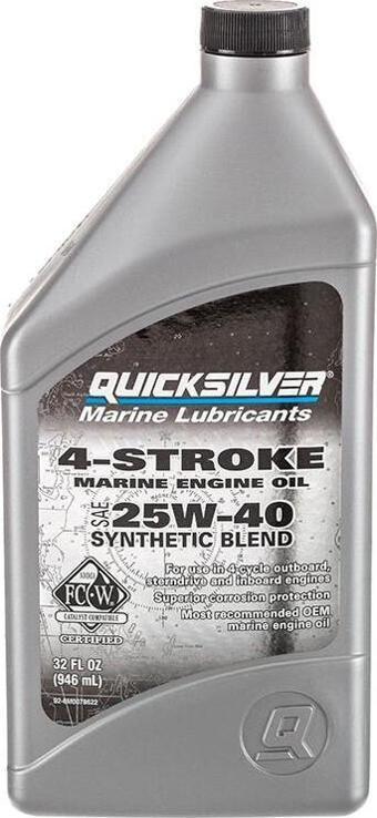 Quicksilver 25W-40 4 Zamanlı Sentetik Motor Yağı 1 Litre