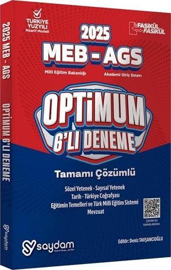 2025 MEB AGS Optimum 6 Deneme Fasikül Çözümlü Saydam Yayınları - Saydam Yayınları