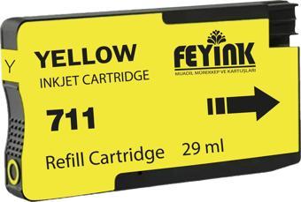 ® HP 711 Yellow (Y) Orijinal Mürekkep Dolumlu Feyink Kartuş 300 ml Sarı