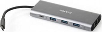 Dark DK U31x36 USB 3.1 Type C 9 in 1 Ethernet - HDMI - TF SD Kart Okuyucu - USB 3.0 - HUB