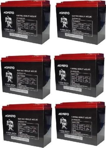 MONERO 12V-20/24 AMPER DİK  E-BIKE AKÜ 6'LÜ PAKET (EBATLAR: 180 x 78 x 170mm)