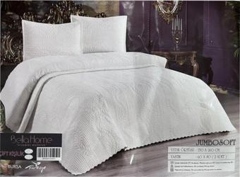 Bella Home Mikrofiber Çift Kişilik Yatak Örtüsü - Krem