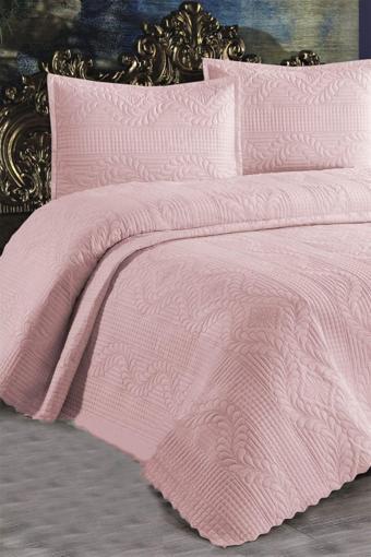 Bella Home Mikrofiber Çift Kişilik Yatak Örtüsü - Pembe