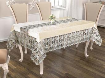 Atak Adelina Model Lüx Dertsiz Kadife Dantel Masa Örtüsü 160X220