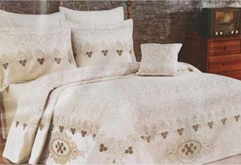 Vinaldi Uckız Home Güzide Çift Kişlk Pike Takımı 7 Parça Cappuccino