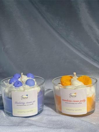 Jeane Home Decor Jeane Candles Best Friends Mandalina-Yaban Mersini Vanilya Kokulu Mum Aromaterapi