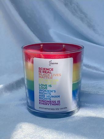 Jeane Home Decor Candles Gökkuşağı Renkli Terapi Love Is Love Lgbt Insan Hakları Egzotik Meyve Kokulu Mum