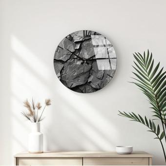 Huhuli Modern Tasarımlı Cam Duvar Saati Huhu328