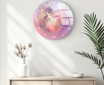 Huhuli Modern Tasarımlı Cam Duvar Saati Huhu345