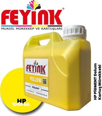 ® Hp Z Serisi Plotter Pigment Kartuş Dolum Mürekkebi Z2100/Z5200/Z5400/Z5600/Y (Yellow) -1000ml-
