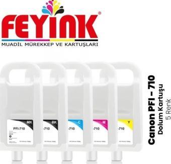 ® Tx-3000/Tx-3100/Tx-4000/Tx-4100 PFI-710 Kolay Dolabilen Dolum Kartuşu Çipli 5 Renk 