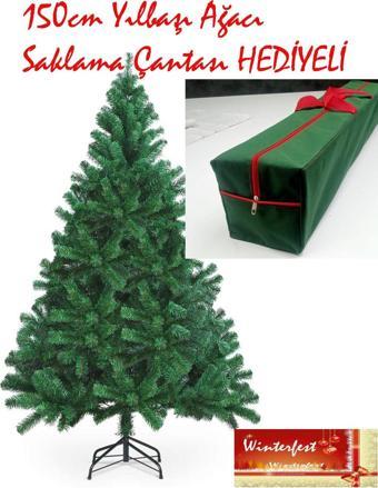 My Party Store 150 Cm 320 Dal Yılbaşı Ağacı Demir Ayaklı Taşıma Çantası Hediyeli
