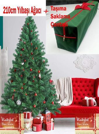 Winterfest Yılbaşı Çam Ağacı 210 Cm 800 Dal Ve Taşıma Saklama Çantası