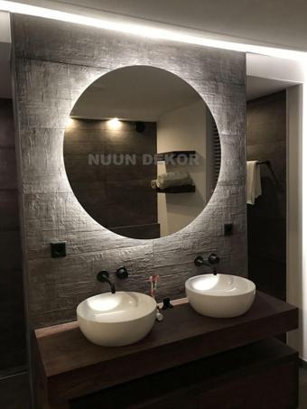 Nuun Dekor 80Cm Beyaz Ledli Banyo Lavabo Ofis Kuaför Makyaj Aynası - Trafolu