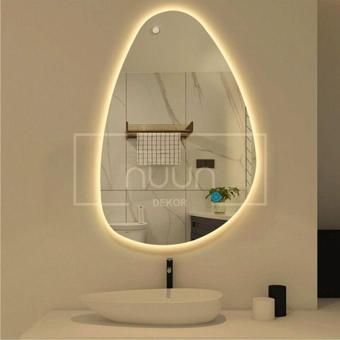 Nuun Dekor 90X70 Cm Dokunmatik Ledli Ayna -  (Dimmer Özellikli)
