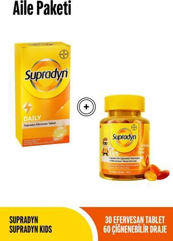 Supradyn 30 Efervesan Tablet+ Supradyn Kids Aile Paketi