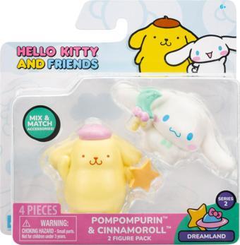 Hello Kitty ve Arkadaşları Dreamland 2'li Mini Figür Setleri Pompompurin ve Cinnamoroll