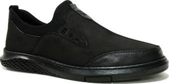 Birkan Siyah Bağcıksız Anatomik Comfort Casual Ayakkabı