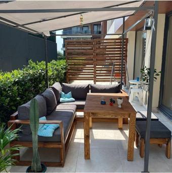 Ahşap Lavinya Bahçe Balkon Teras Köşe Koltuk Takımı