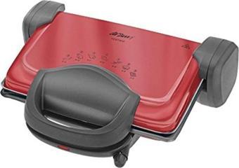 Ar287 Izgara Ve Tost Makinesi, 1800 W, Metal Plastik Teflon, Kırmızı