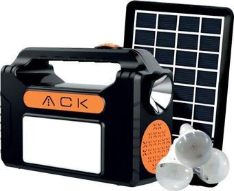 ACK BEYAZ ŞARJ EDİLEBİLİR SOLAR KAMP SETİ