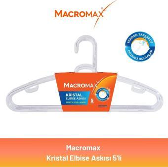 Macromax Kristal Elbise Askısı 5'li
