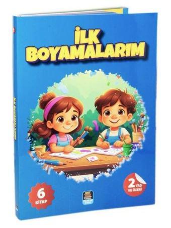 İlk Boyamalarım Seti - Renkli ve Çıkartmalarla Beraber - 6 Kitap Takım - 2 Yaş ve Üzeri - Kolektif  - Mercan Okul