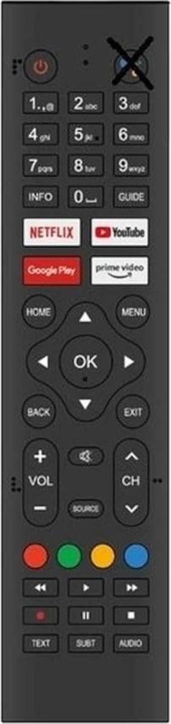 Axen Ax50fmn602/066 Uyumlu Google Tv Kumandası-mikrofonsuz