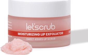 Let'Scrub Nemlendirici Dudak Peelingi Sweet Kisses Lip Scrub Karpuz Aromalı Şeker Partiküllü Shea Yağlı 30 Gr