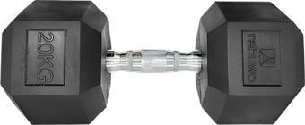 Rebuwo Hex Dambıl Kauçuk Altıgen Dambıl Hex Dumbbell 20 KG 1 Adet