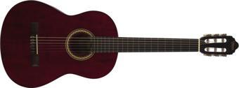 Valencia VC204TWR Bordo Klasik Gitar (KILIF+PENA+YEDEK TEL TAKIMI)