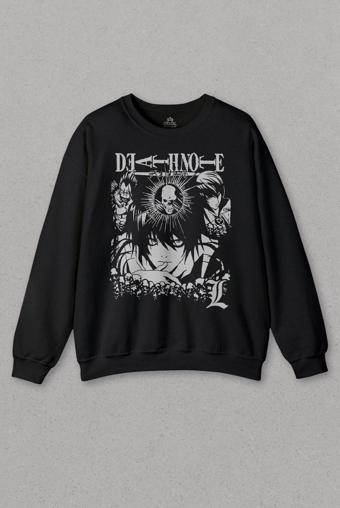 Unisex Sweatshirt Anime Naruto Death Note Skull King Crow Anime Baskılı Sweat