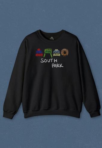 Unisex Sweatshirt South Park Kenny Cartman Kyle Stan Dizi Film Baskılı Sweat PSW01S-4142