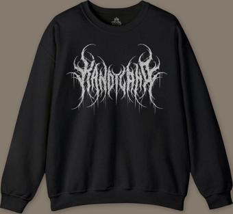 Gotik Kandyland Logo Candy Gothic Siyah Baskılı Siyah Baskılı Sweatshirt