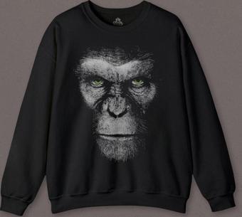 Maymunlar Cehennemi Caesar War Planet Apes Baskılı Sweatshirt