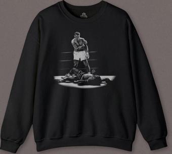 Muhammed Ali Box Say What Is My Name Baskılı Sweatshirt