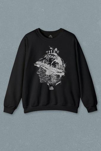 Stanley Kubrick Full Metal jacket Filmi 1995 Baskılı Sweatshirt